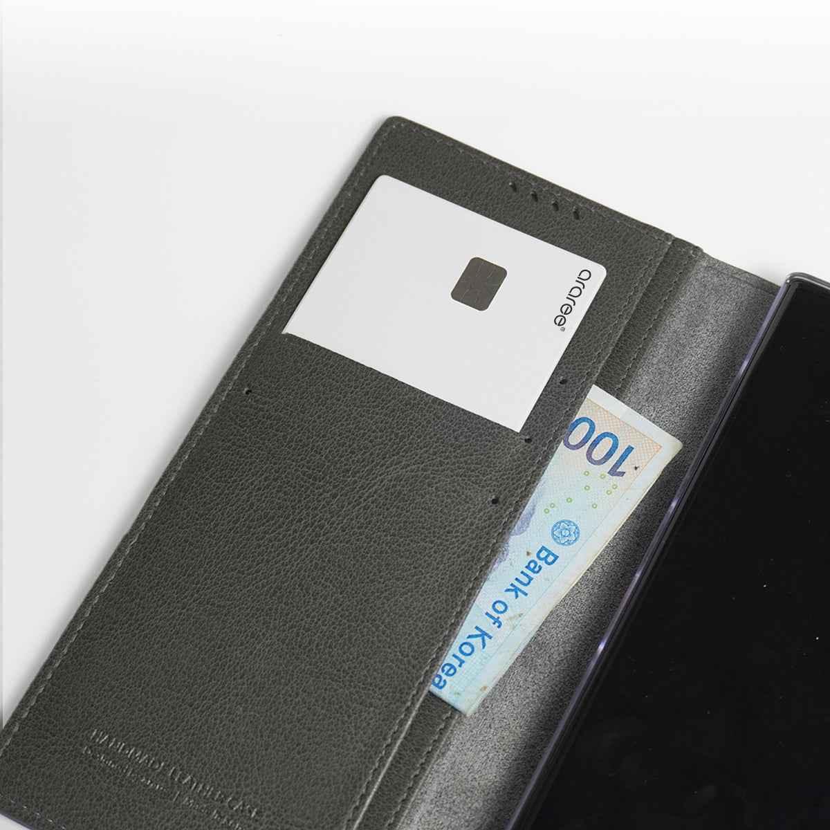 Galaxy S24 Ultra Araree Mustang Diary Wallet Case - Black Galaxy S24 Ultra Araree Mustang Diary Wallet Case - Black